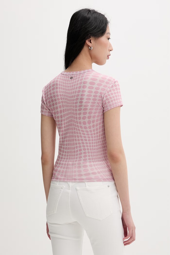 Odzież Miss Sixty T-shirt damski 6M1SJ34600 różowy