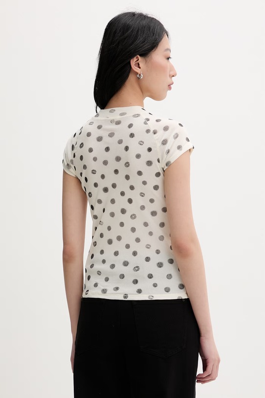 Odzież Miss Sixty T-shirt damski 6M1SJ34900 beżowy