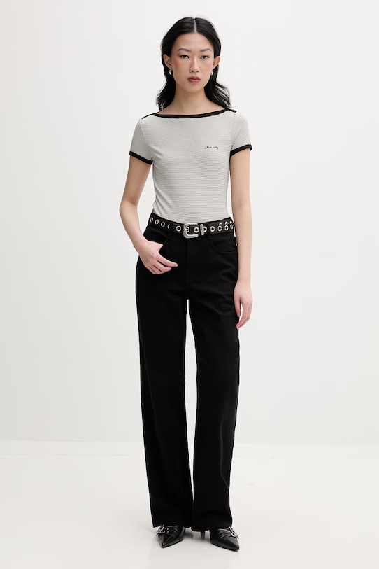 Miss Sixty T-shirt damski z lyocellem 6M1SJ70410 czarny SS26