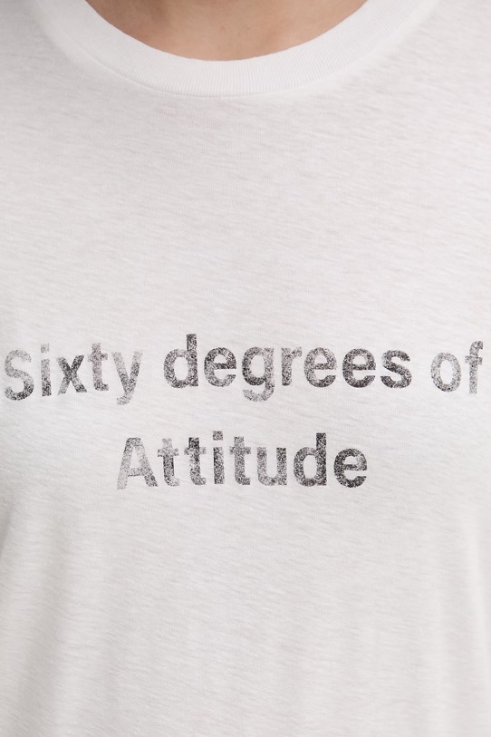 Miss Sixty T-shirt damski z bawełną beżowy 6M1SJ72110