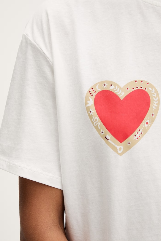 Never Fully Dressed t-shirt bawełniany NFDTO2072 biały