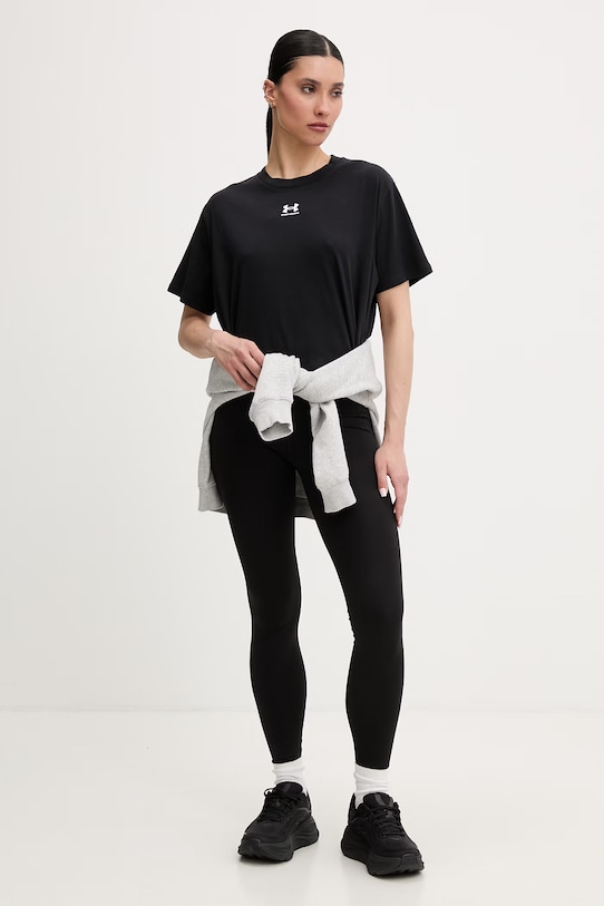 Under Armour T-shirt damski Rival Boxy Tee 6011064 czarny SS26