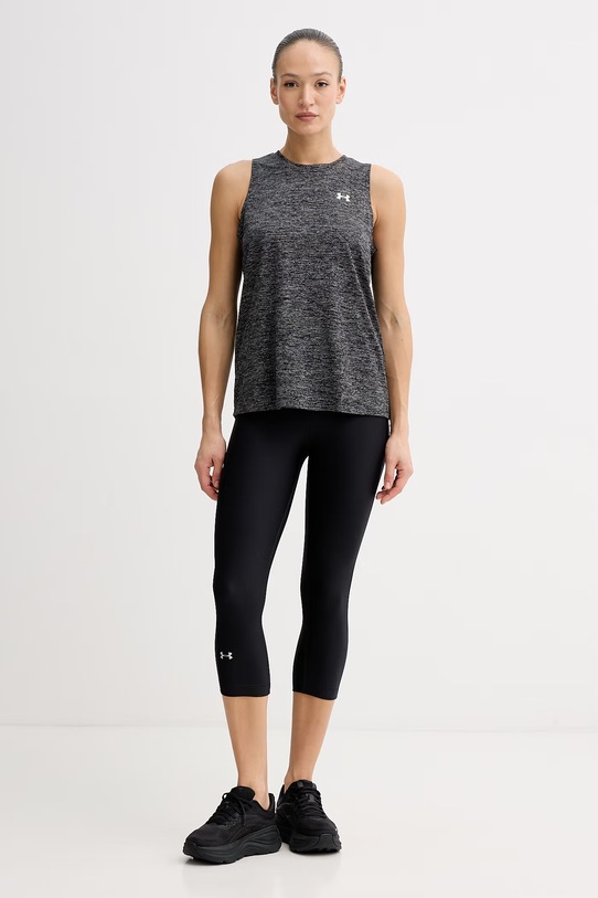 Under Armour top treningowy damski Tech Tank 1383656 czarny SS26