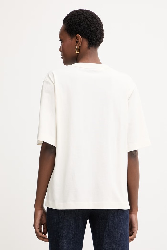 Îmbrăcăminte BOSS Orange top de antrenament pentru femei, cu amestec de bumbac C Eregular 2 50559075 bej