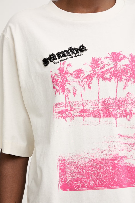 BOSS Orange top de antrenament pentru femei, cu amestec de bumbac C Eregular 2 50559075 bej