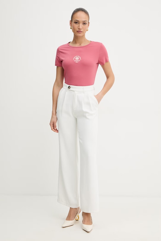 BOSS Orange t-shirt damski bawełniany C Elove 4 50559077 różowy SS26