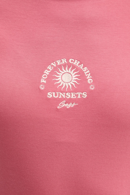 BOSS Orange t-shirt damski bawełniany C Elove 4 50559077 różowy