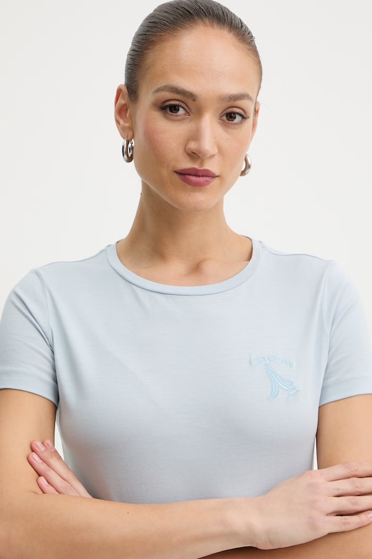 BOSS Orange t-shirt damski bawełniany C Elove 4 niebieski 50559077