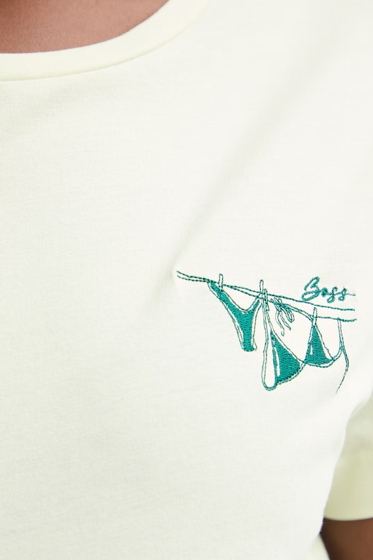 BOSS Orange t-shirt damski bawełniany C Elove 4 50559077 zielony