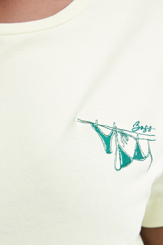 BOSS Orange t-shirt damski bawełniany C Elove 4 50559077 zielony