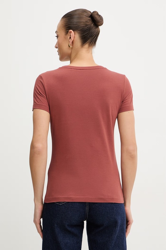 Odzież BOSS Orange t-shirt damski bawełniany C Elove 4 50559077 brązowy