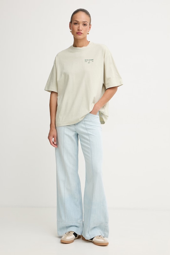 BOSS Orange majica za žene od pamuka C Eboys 2 50559078 zelena SS26