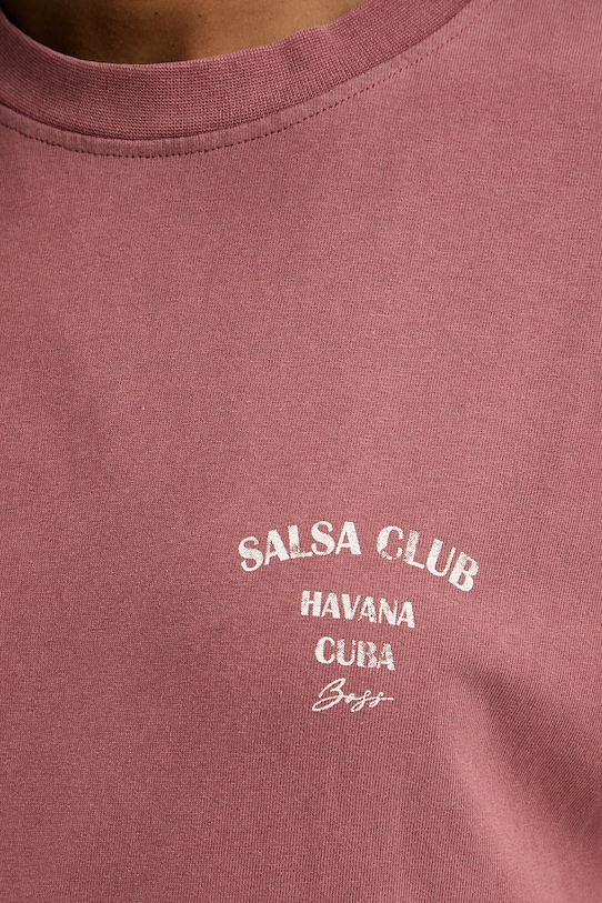 BOSS Orange t-shirt damski bawełniany C Eboys 2 50559078 bordowy