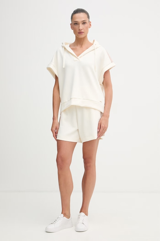 BOSS bluza lounge damska z modalem Mirage_Top H. 50561076 beżowy SS26