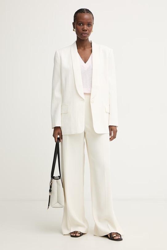 BOSS T-shirt damski z lnem Ecleiva 50558972 różowy SS26