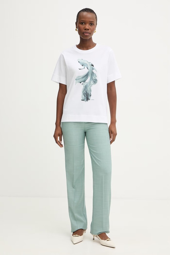 BOSS za žene od pamuka Elpha_placed5 50560966 bijela SS26