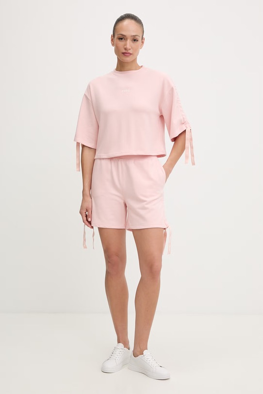 HUGO lounge tričko dámske CASUAL_t-shirt 50561045 ružová SS26