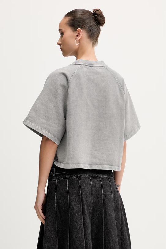 Odzież HUGO Blue t-shirt oversize damski bawełniany Dorlina_B_1 50559463 szary