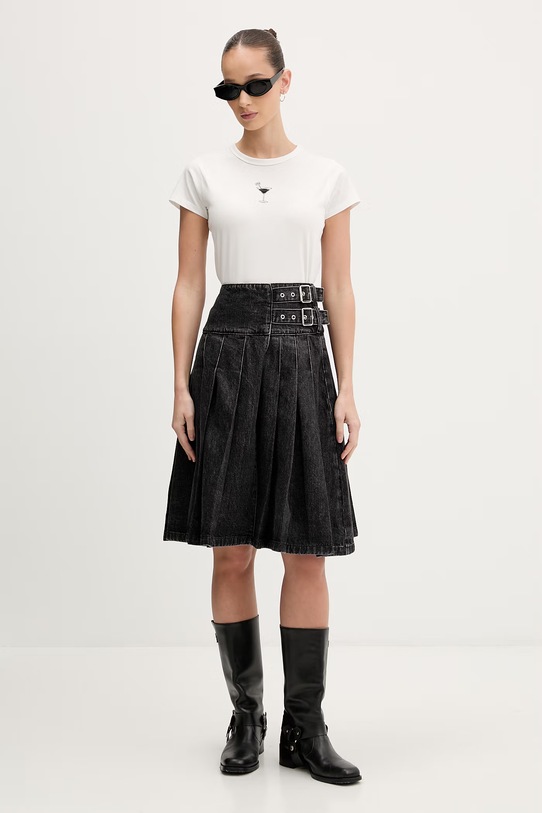 HUGO Blue t-shirt damski bawełniany Dichroma_B 50560769 biały SS26