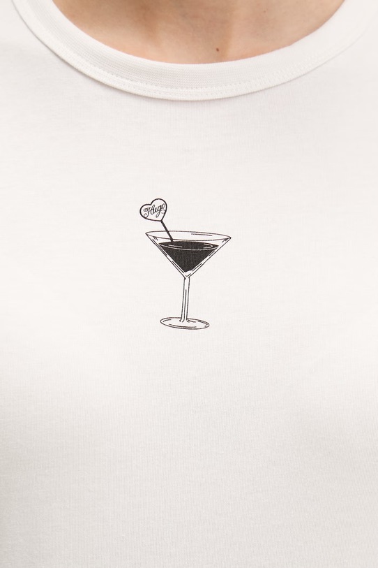 HUGO Blue t-shirt damski bawełniany Dichroma_B 50560769 biały