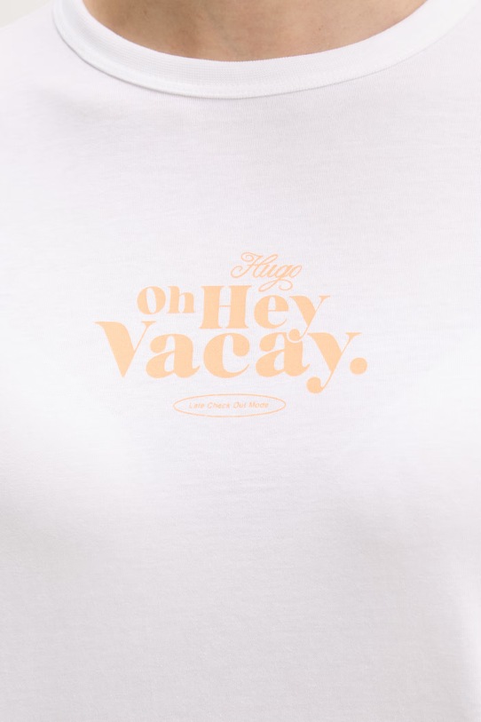 HUGO Blue dámske bavlnené Dichroma_B 50560769 biela