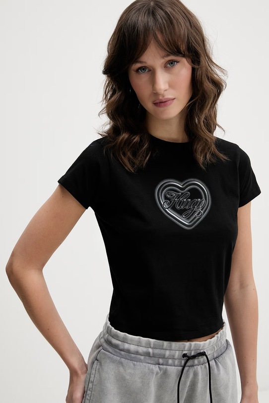 HUGO Blue dámská bavlněná Dichroma_B černá 50560769