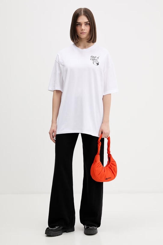 HUGO Blue футболка для женщин из хлопка Oversized_Tee_B 50560772 белый SS26
