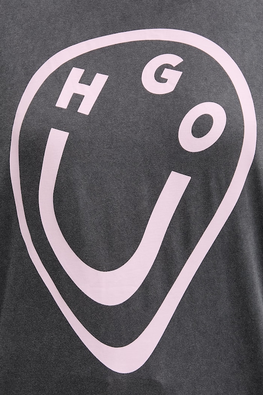 HUGO Blue футболка жіноча бавовняна Oversized_Tee_B 50560783 сірий