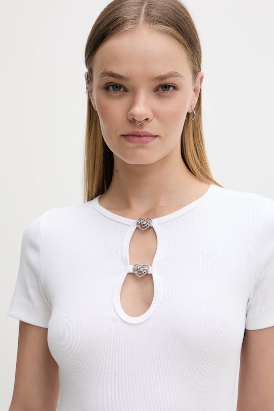 HUGO Blue tričko dámske Diheart_B biela 50562071