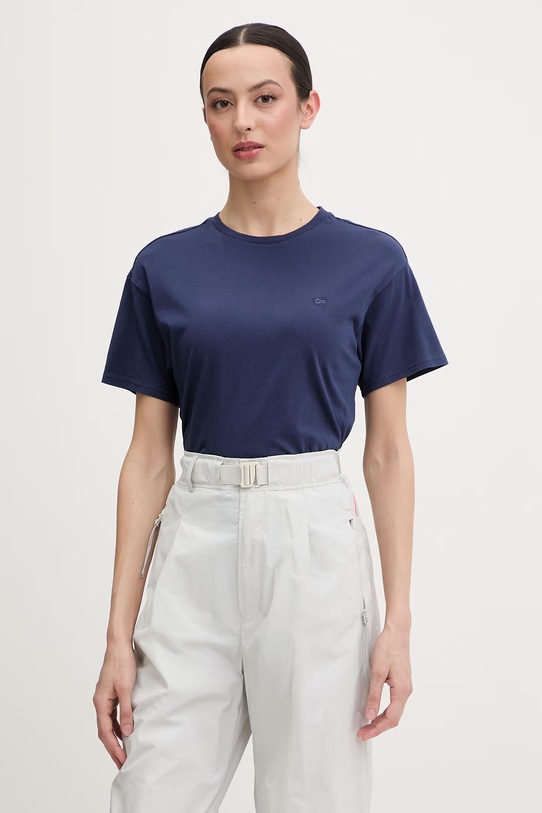 Napapijri t-shirt damski bawełniany AURORA granatowy NP0A4I5GB2Q1