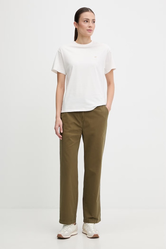 Napapijri t-shirt bawełniany AURORA NP0A4I5GN1A1 beżowy SS26