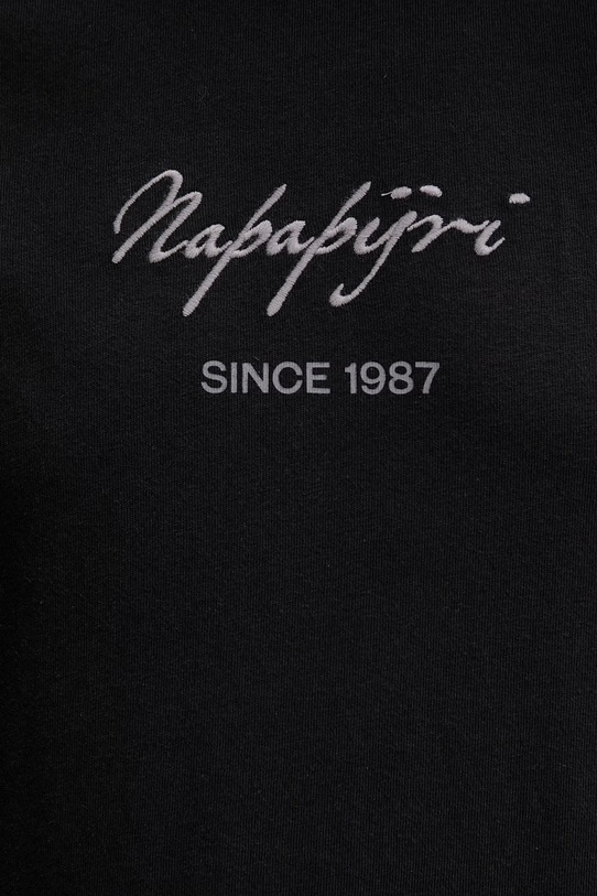 Παιδικό βαμβακερό μπλουζάκι Napapijri BARYTE NP0A4I8Y9411 μαύρο