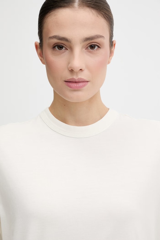 Napapijri t-shirt bawełniany MIROIR beżowy NP0A8AUDN1A1