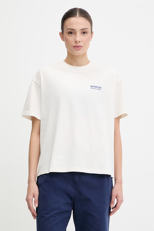 Odzież Napapijri t-shirt bawełniany ILIANA NP0A8BC4N1A1 beżowy