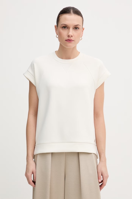 Joop! t-shirt z elastanem beżowy 30100703