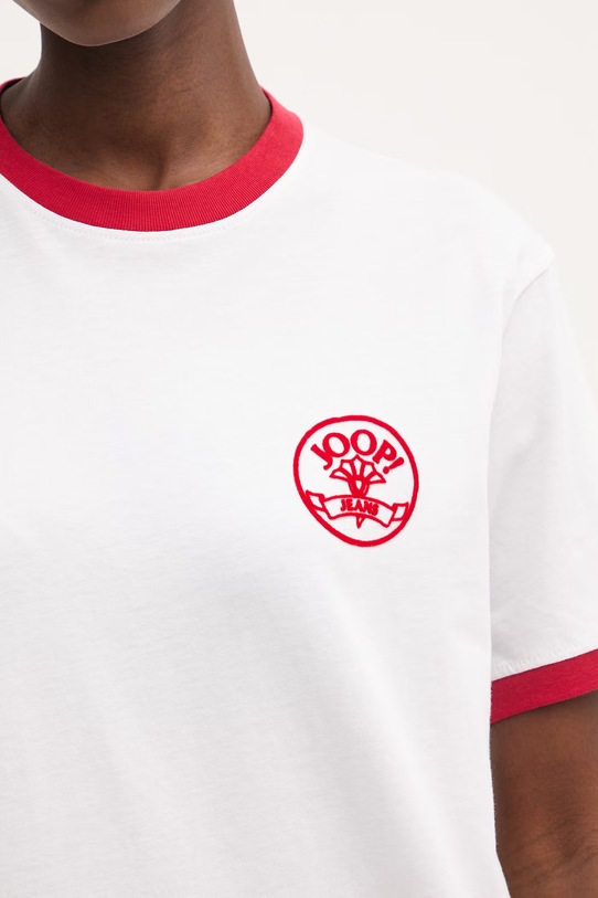 Joop! t-shirt damski bawełniany 30102125 biały