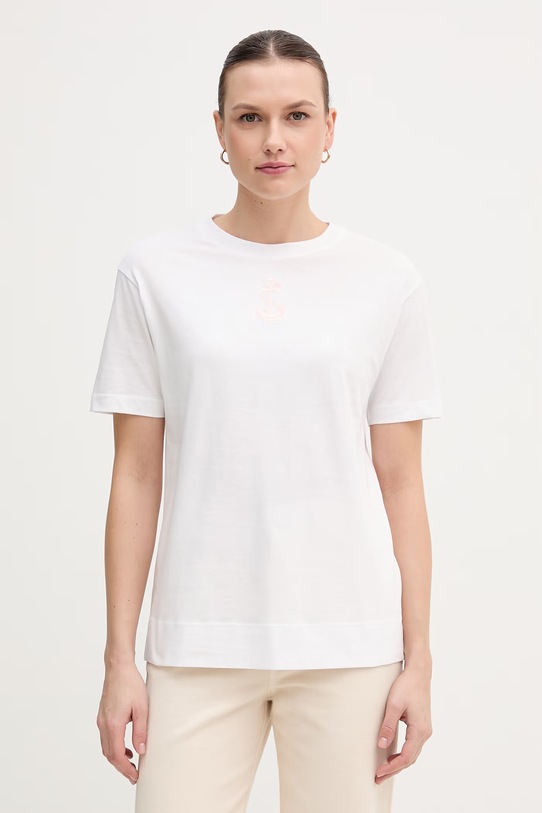 Joop! t-shirt bawełniany regular biały 30102419