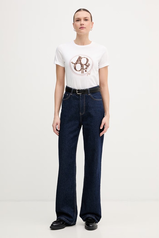 Joop! t-shirt bawełniany 30102423 biały SS26