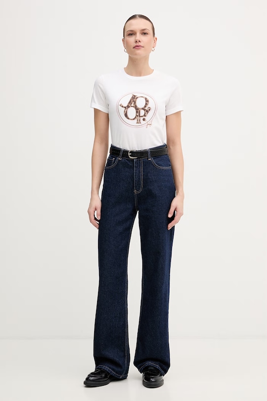 Joop! t-shirt bawełniany 30102423 biały SS26