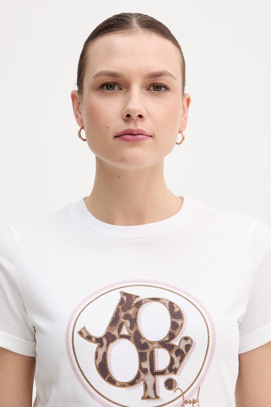 Joop! t-shirt bawełniany biały 30102423