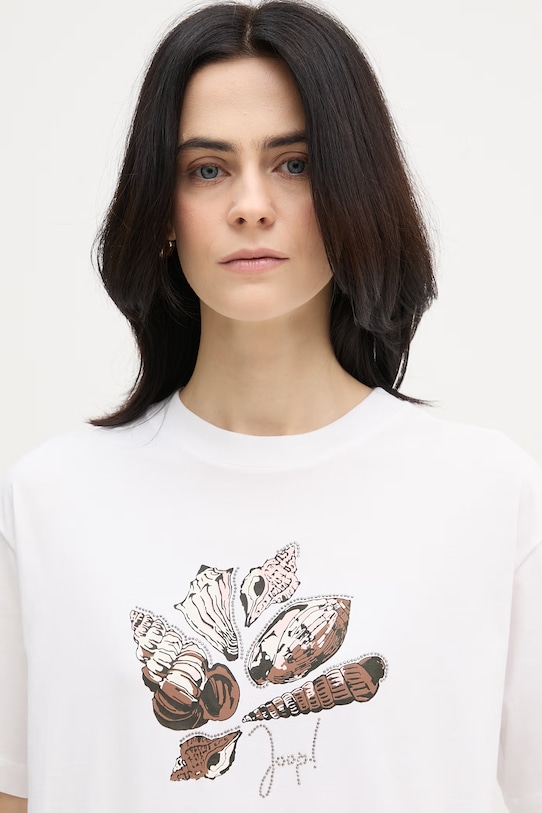 Joop! t-shirt bawełniany biały 30102427