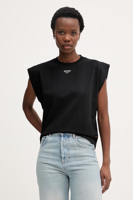 Joop! t-shirt damski bawełniany czarny 30102583