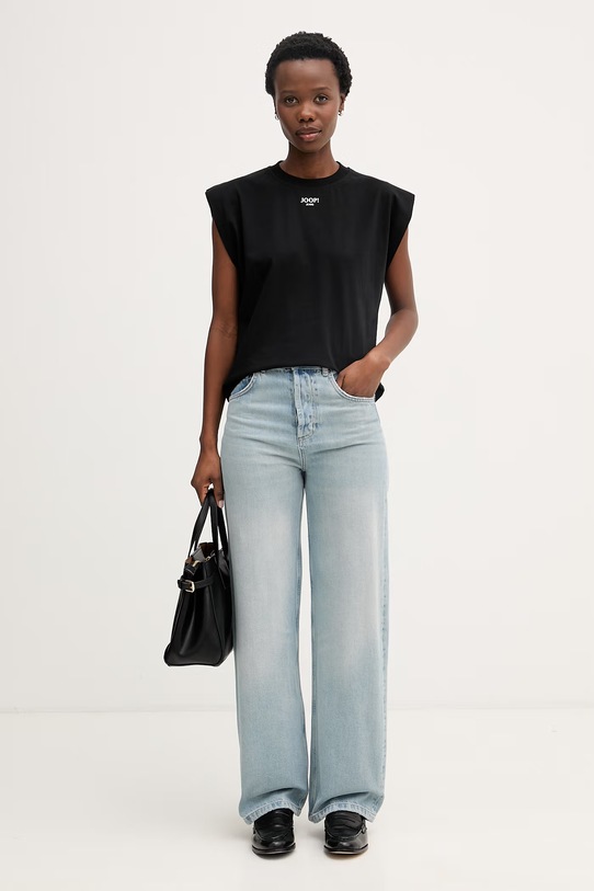 Joop! t-shirt damski bawełniany 30102583 czarny SS26