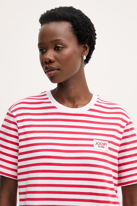 Joop! t-shirt damski bawełniany czerwony 30103056