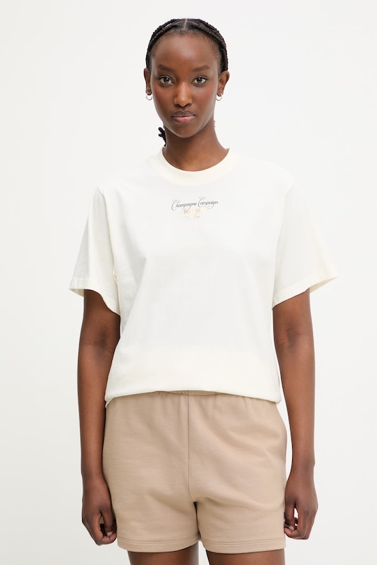 HUGO футболка жіноча бавовняна Vintage Tee_24 бежевий 50561264