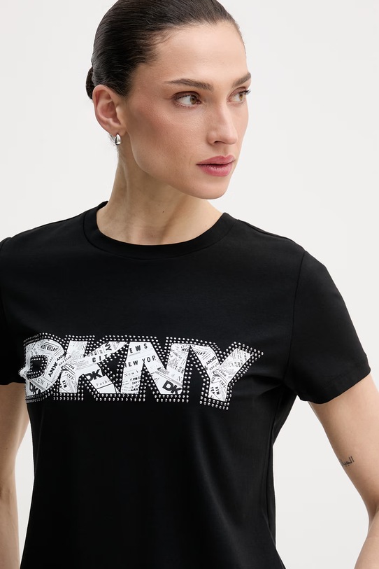 Dkny t-shirt czarny P5RH3WNA