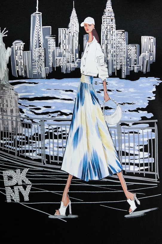 Dkny t-shirt P61MPWNA czarny