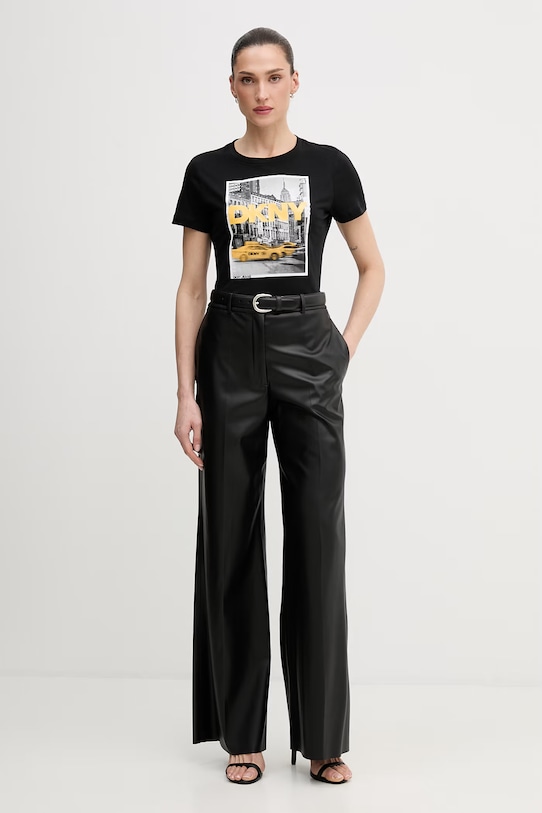 Dkny t-shirt DJ6T1749 czarny SS26