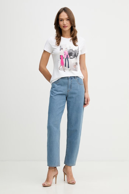 Dkny t-shirt P61MRWNA biały SS26