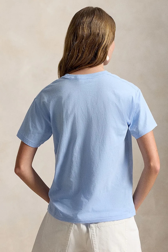 Polo Ralph Lauren VNTG CTN JSY-KNT-T-SHIRT basic t-shirt cotton women's 211A12734001 blue SS26